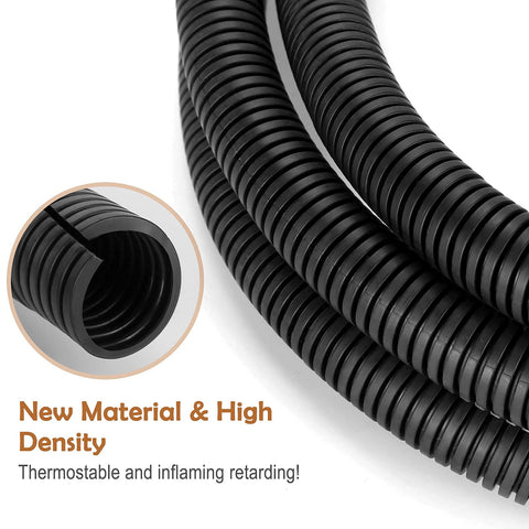 ZhiYo split loom protects wires from oil, gasoline, and chemicals.