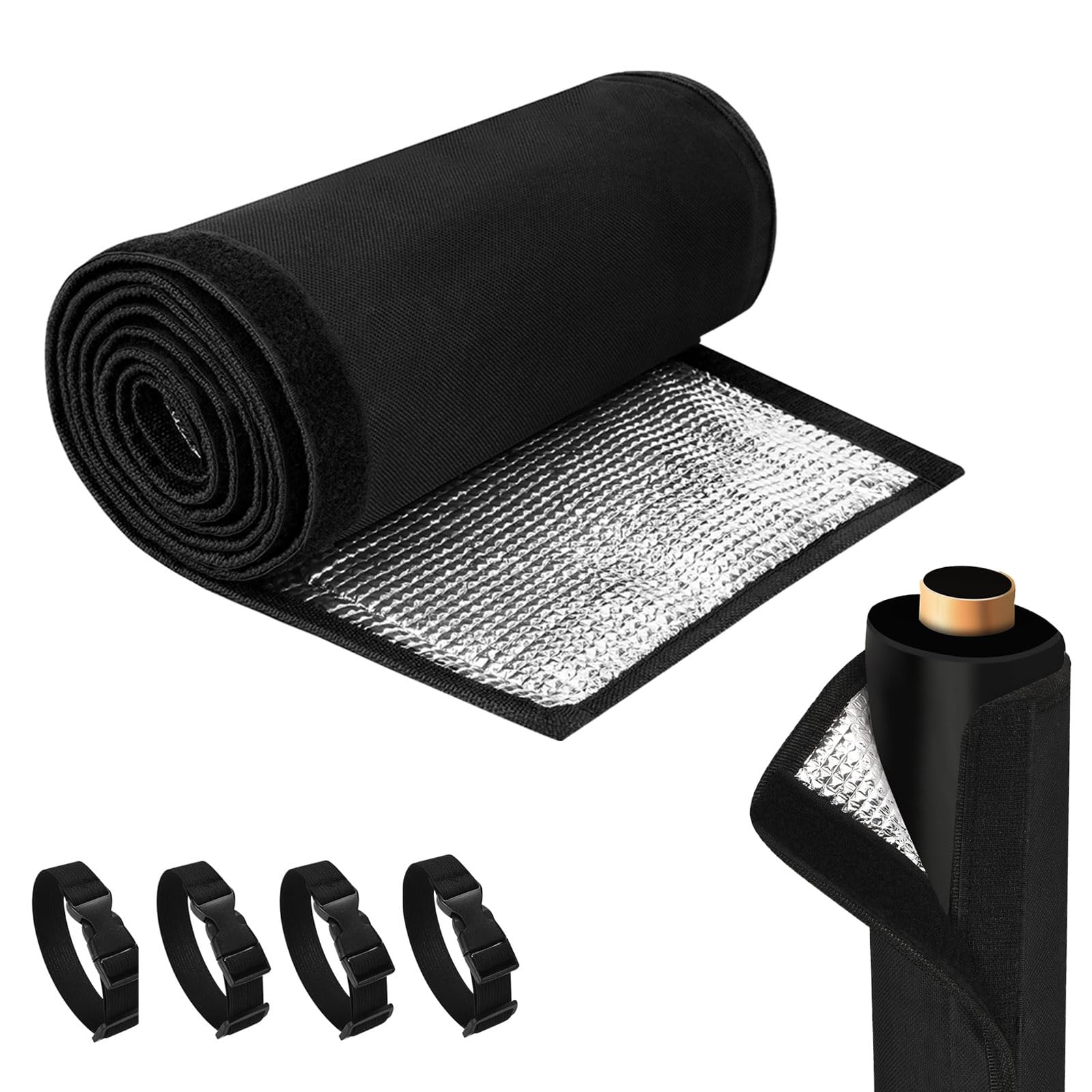 Zhlloucm 4-layer AC line insulation wrap outer shell protects outdoor pipes.