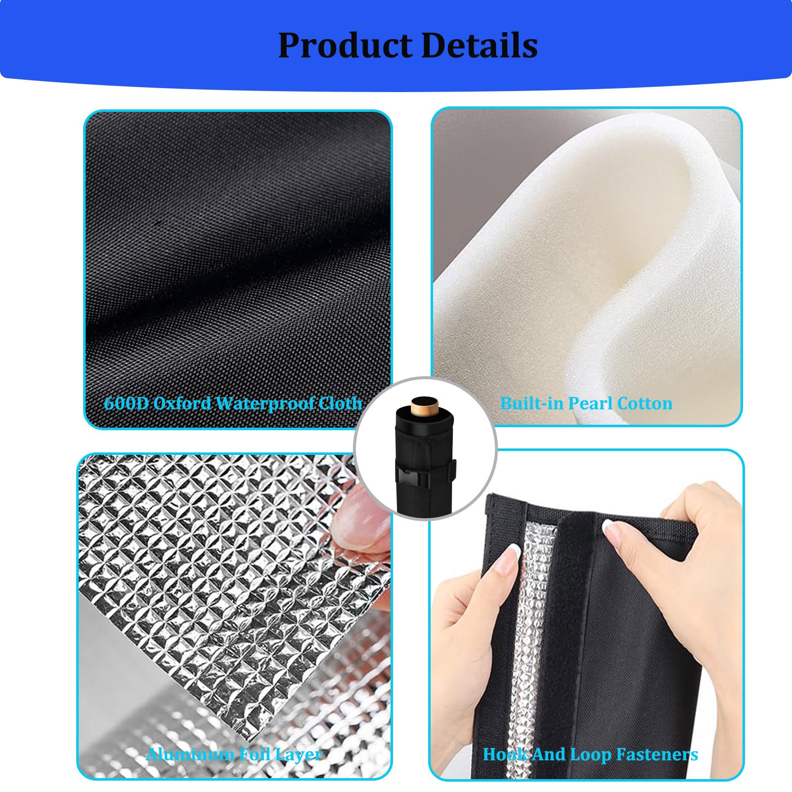 Zhlloucm elastic-straps provide quick, secure pipe fitting.