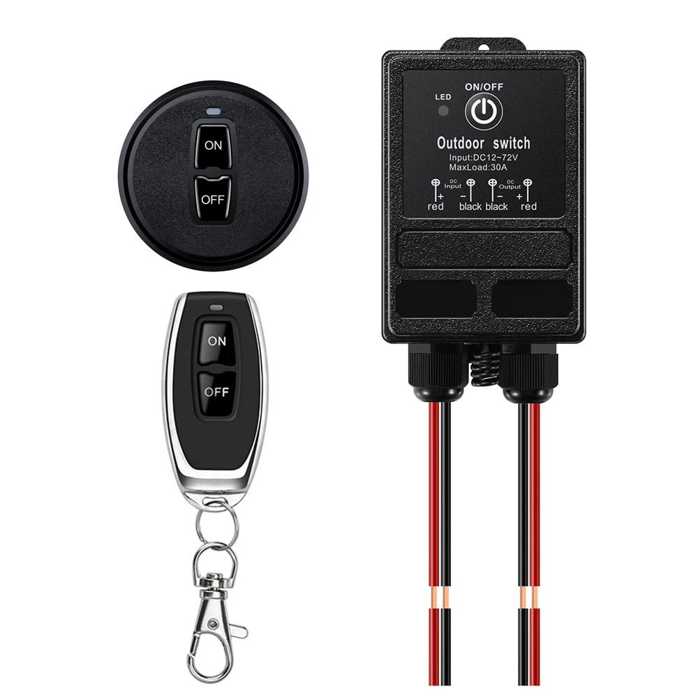 ZHOFONET remote control relay switch front view for outdoor lighting control.