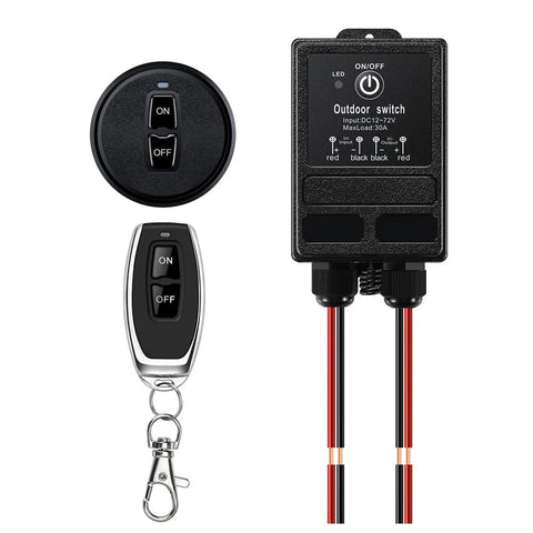 ZHOFONET remote control relay switch front view for outdoor lighting control.