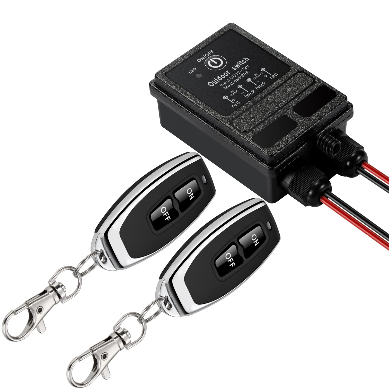 ZHOFONET waterproof remote relay switch front view for outdoor-ready control
