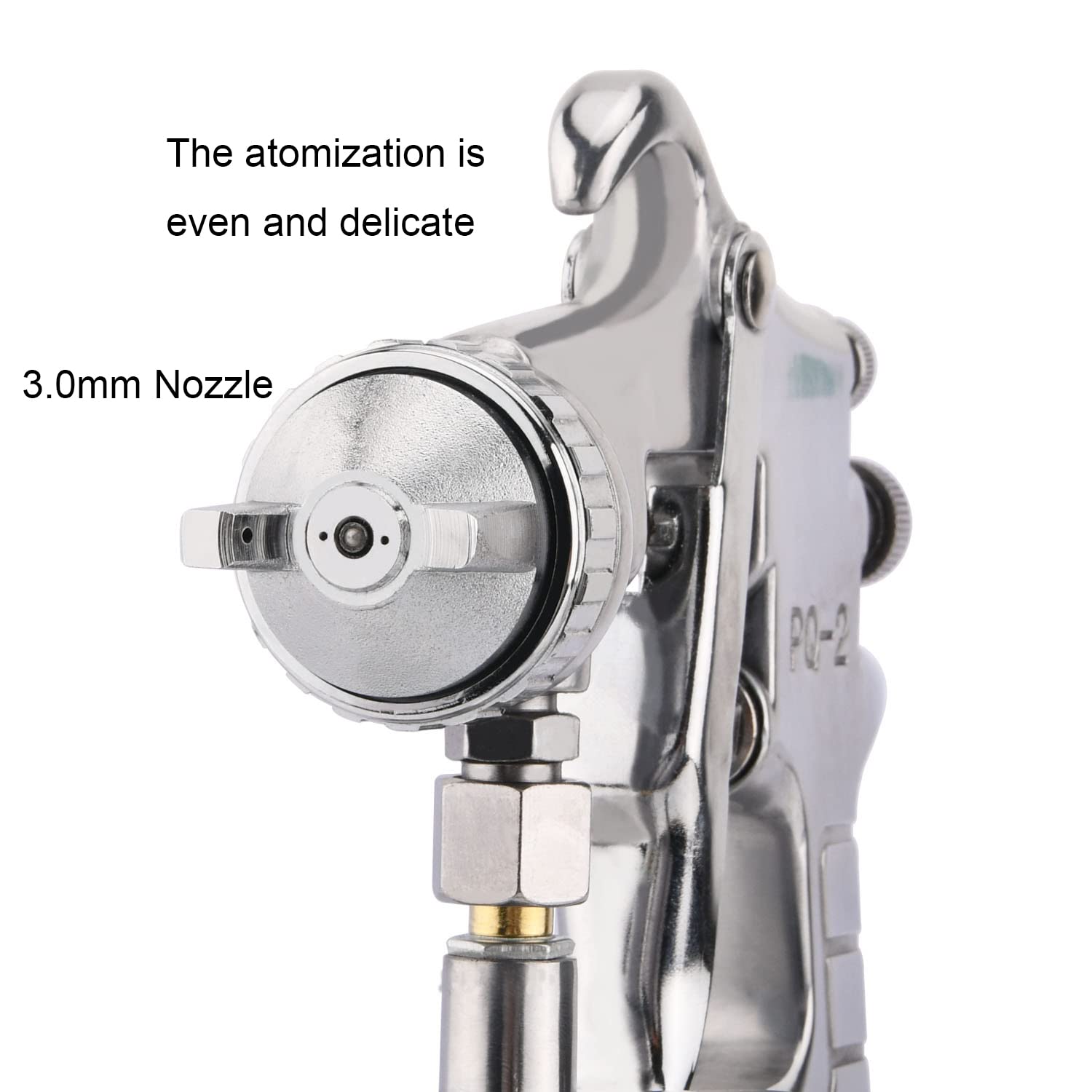 ZHONG AN nozzle detail shows 3.0mm aperture for consistent atomization.