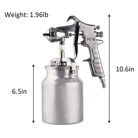 ZHONG AN siphon spray gun side profile for ergonomic control during long projects.