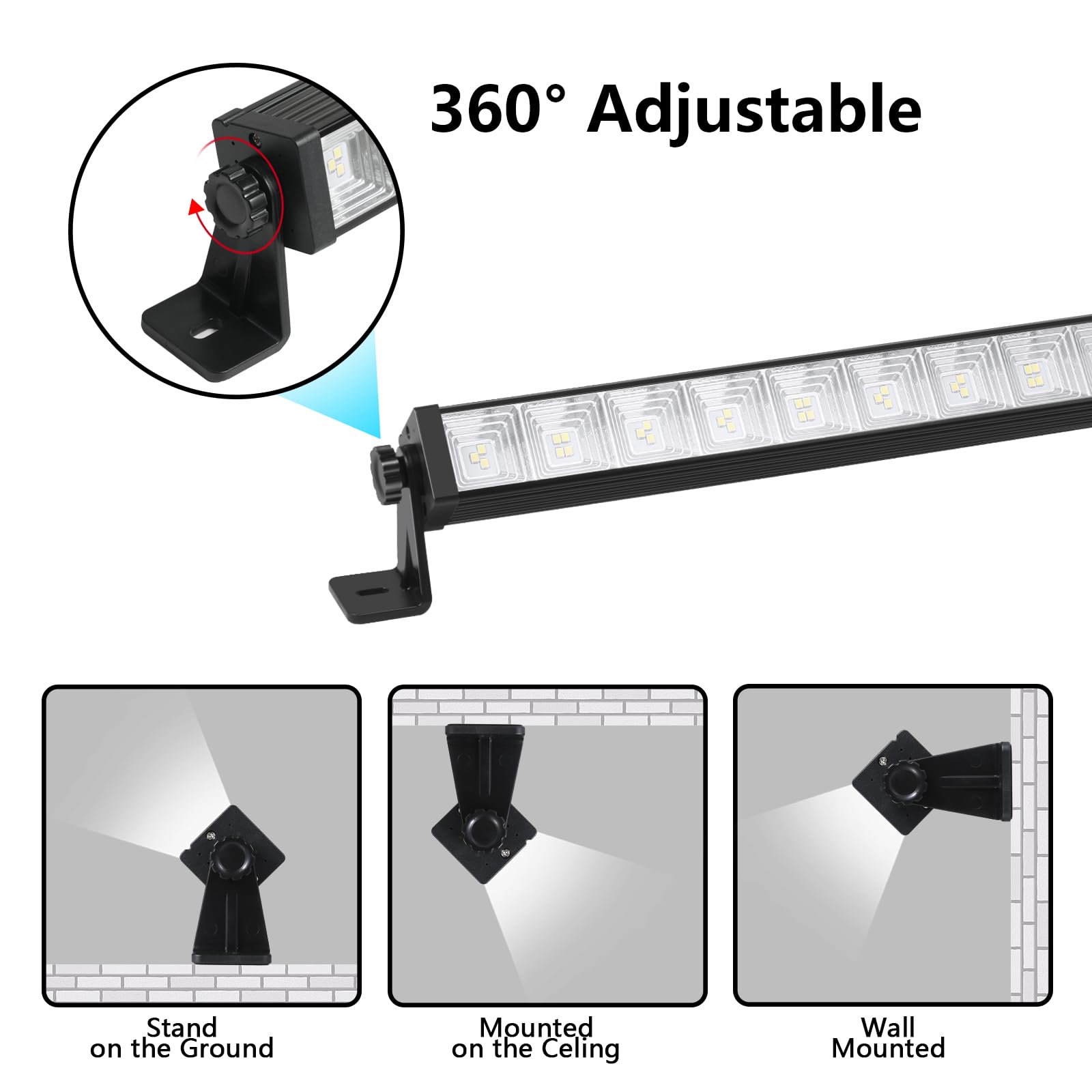 ZHPINGMX 120-degree beam covers corners and reduces shadows.