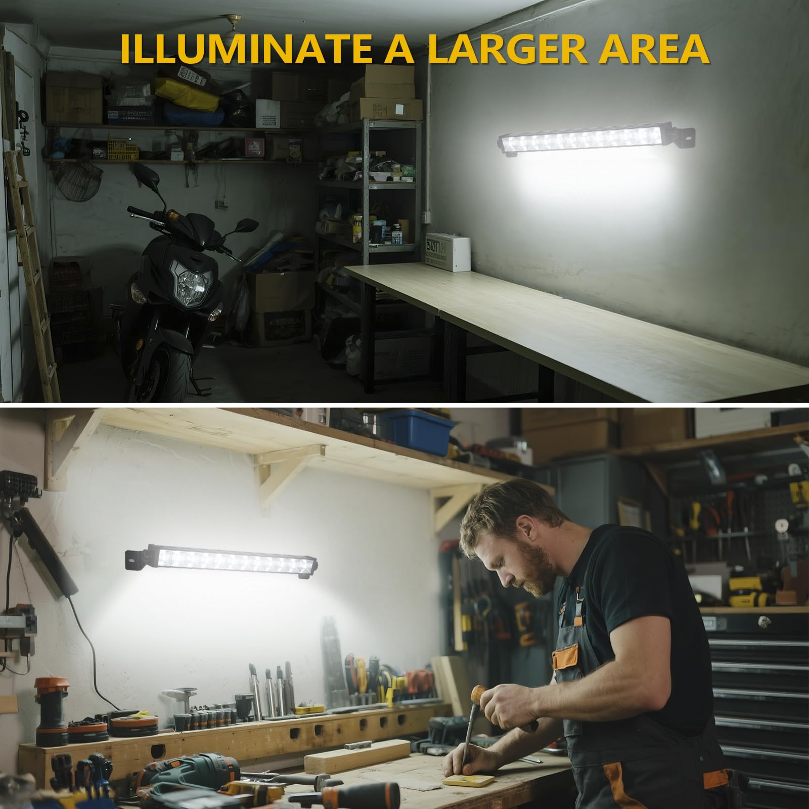 ZHPINGMX 24W light with 180-degree brackets for versatile mounting.
