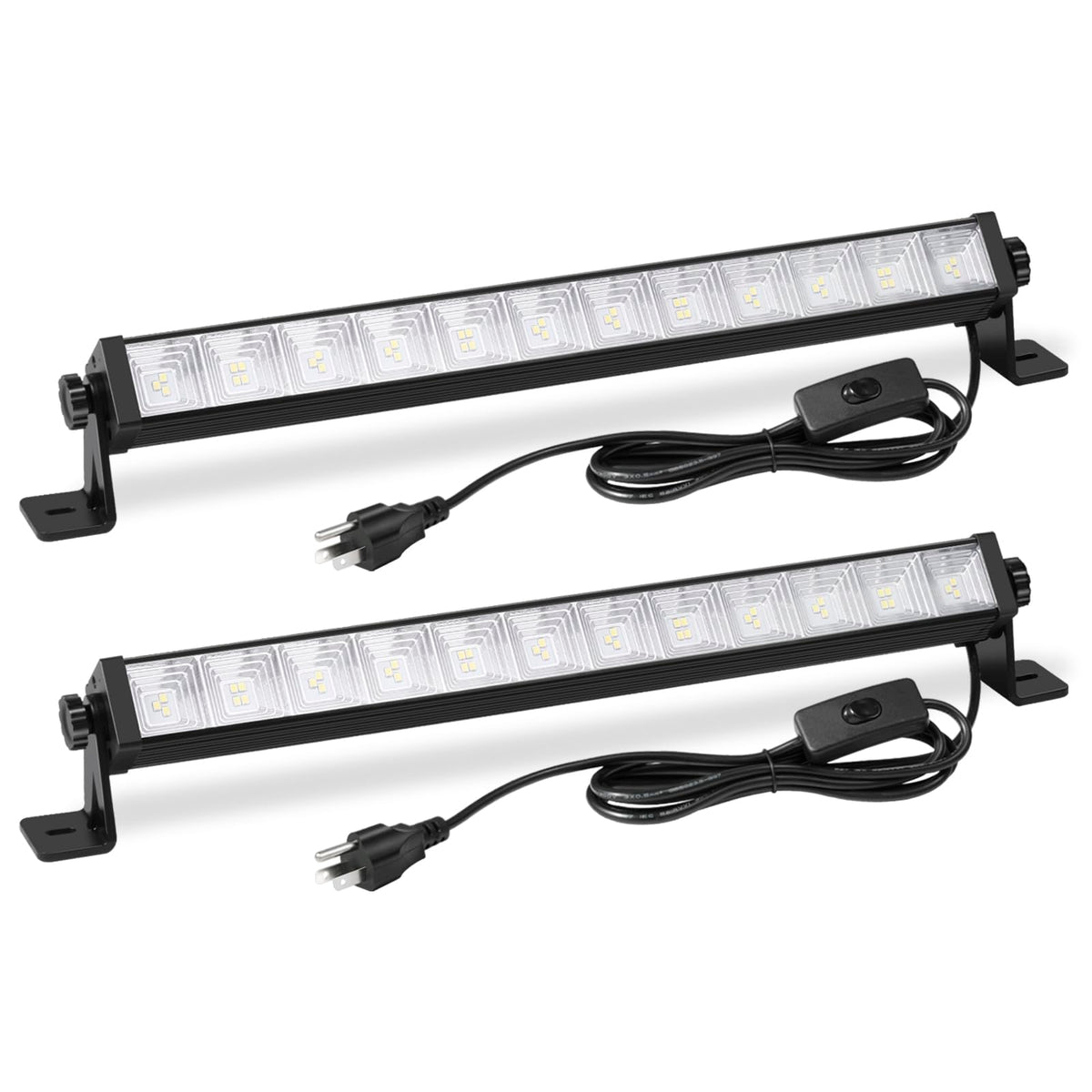 ZHPINGMX 2-pack 24W shop light on cord for easy garage lighting.
