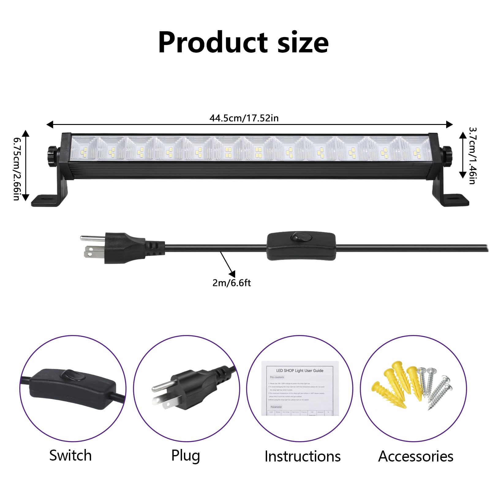 ZHPINGMX garage workspace lighting delivers clear visibility for tasks.