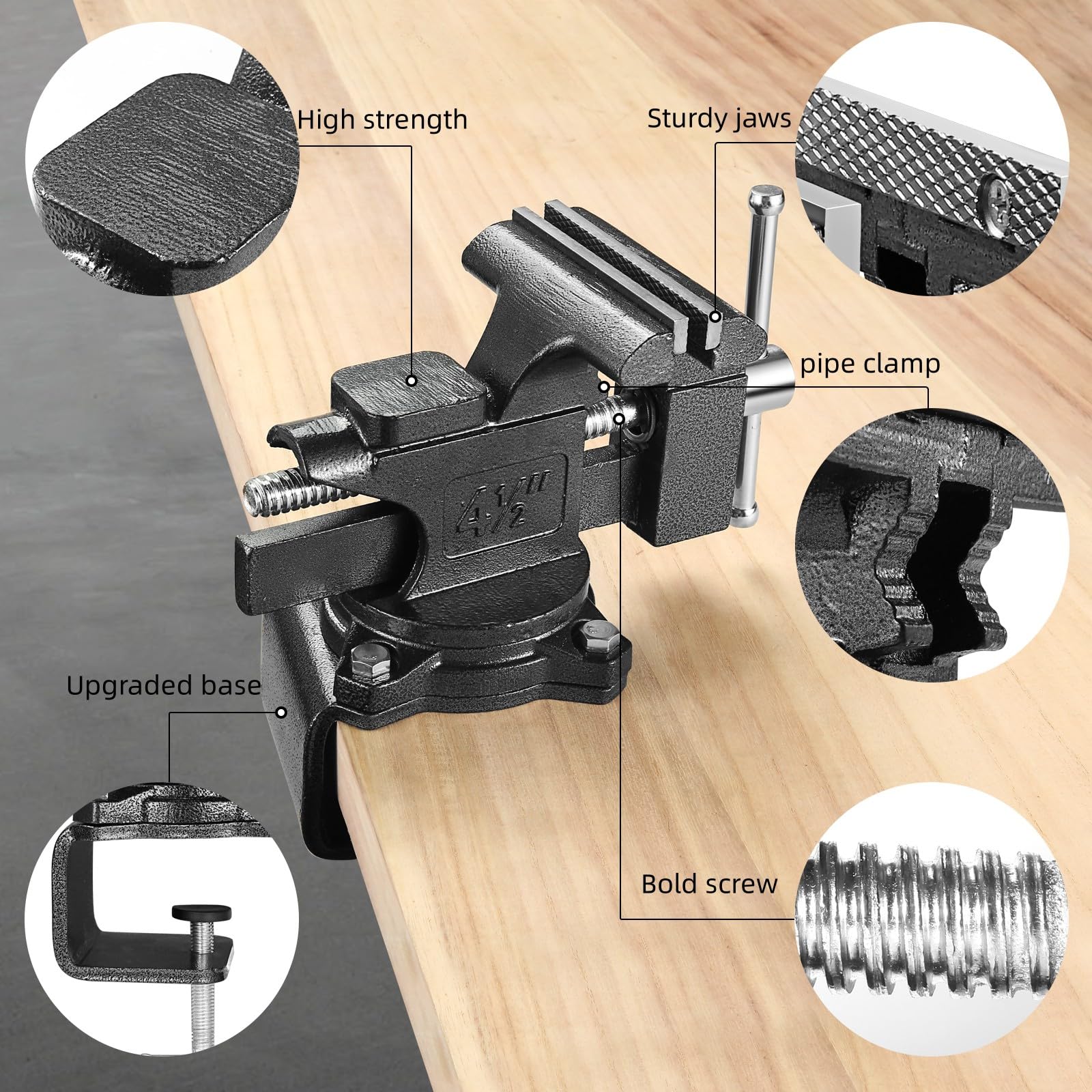 ZHRMJZG bench vise with rust-resistant coating for reliable workshop life.