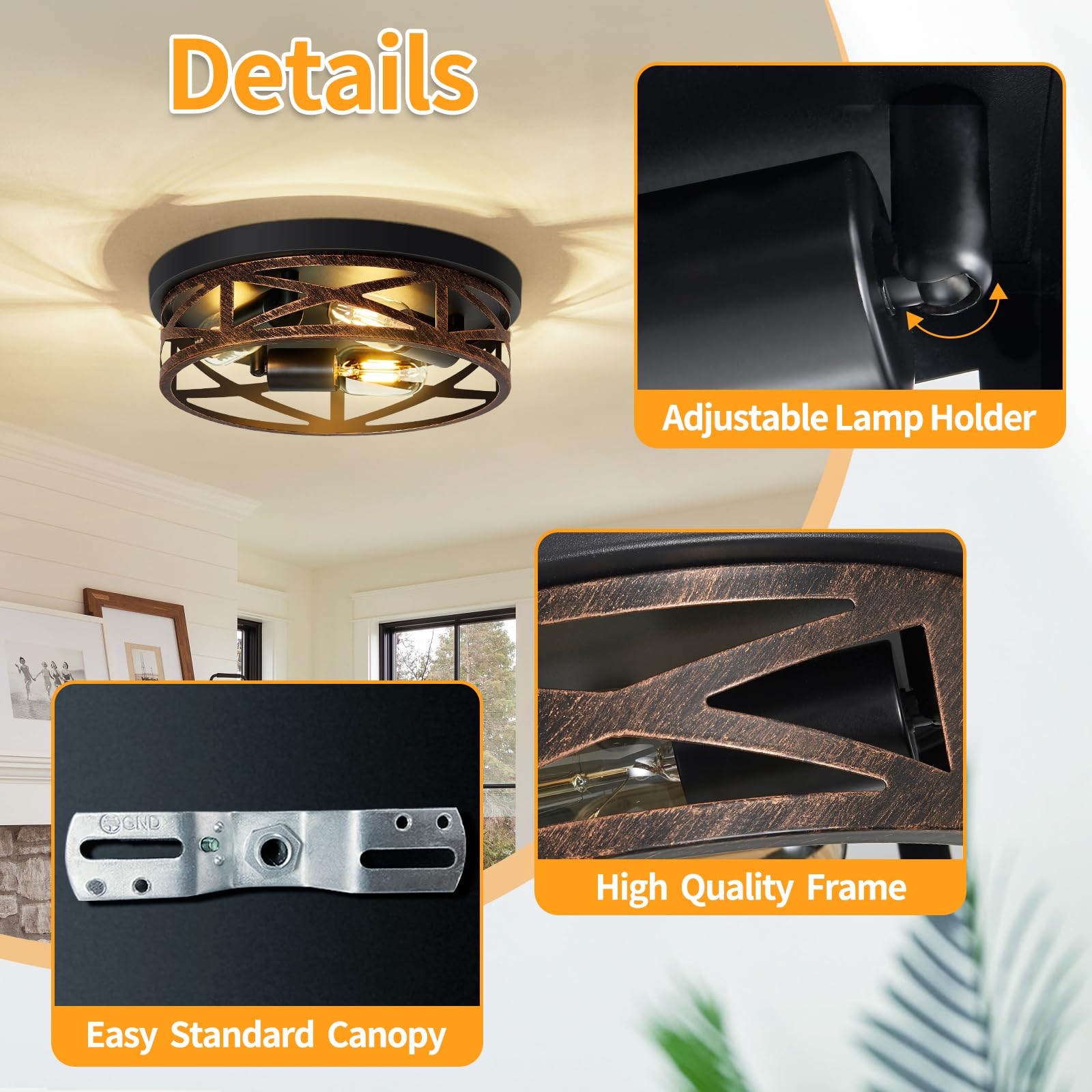 ZHU YAN E26 base farmhouse light compatible with LED and incandescent bulbs