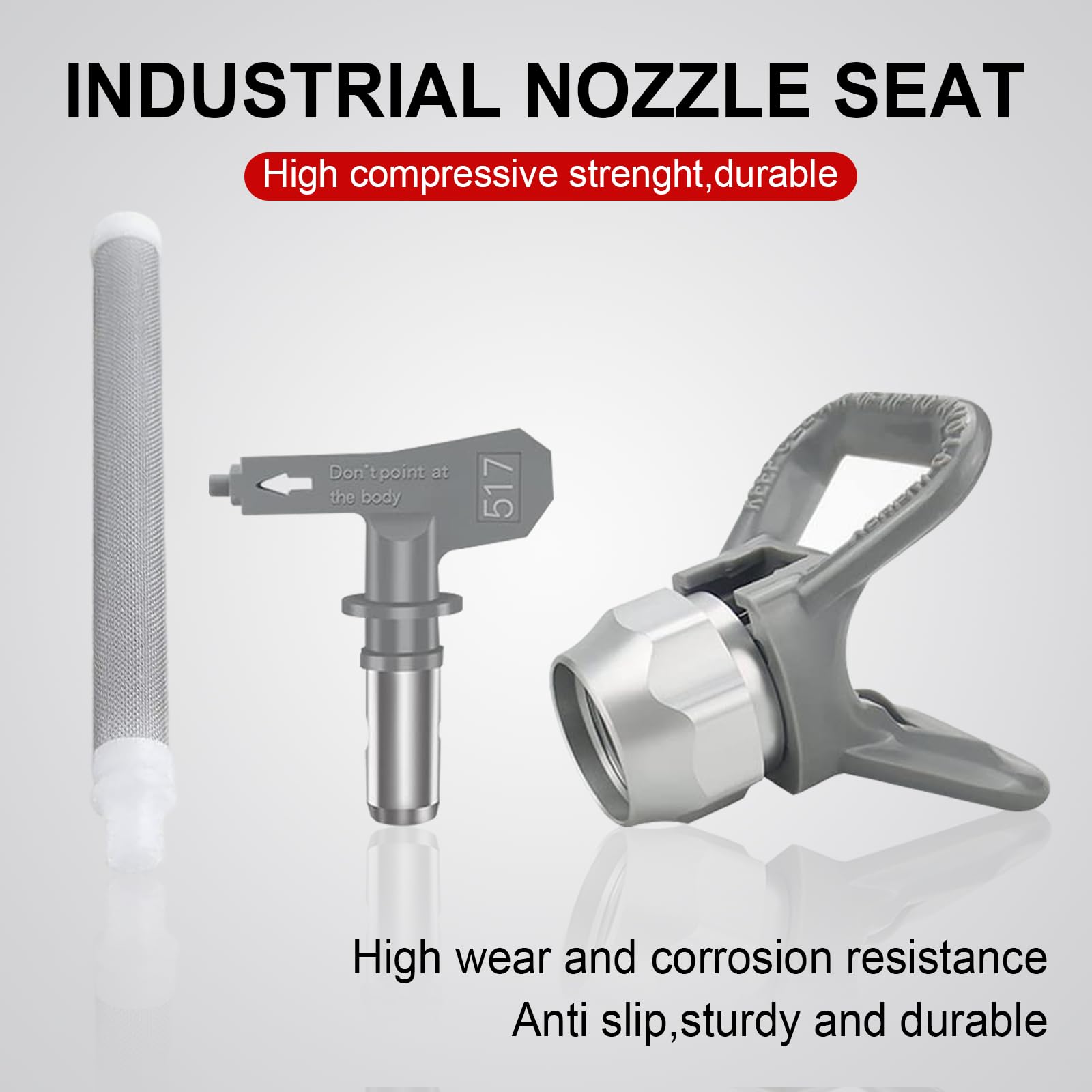 Zhuitu 517 nozzle tip enables precise atomization and even coat.