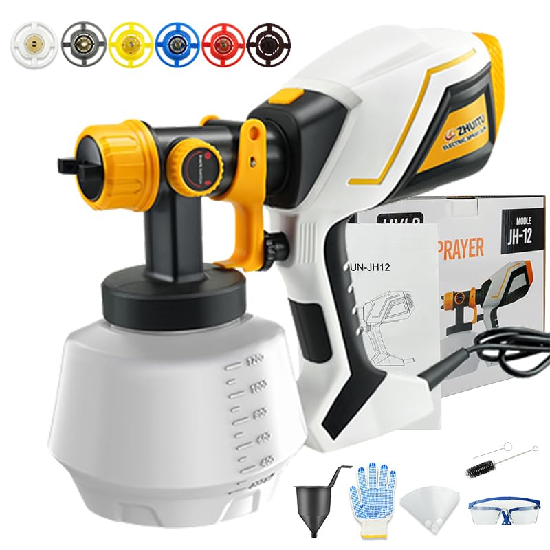 ZHUITU Paint Sprayer front view highlighting compact design and easy handling.