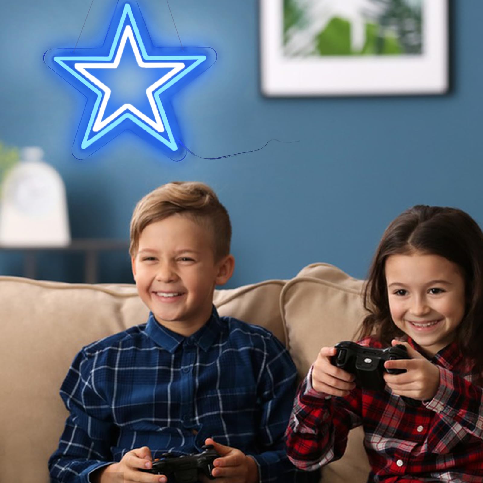 Zhujianqiang game room neon sign for Dallas Cowboys fans and game nights.