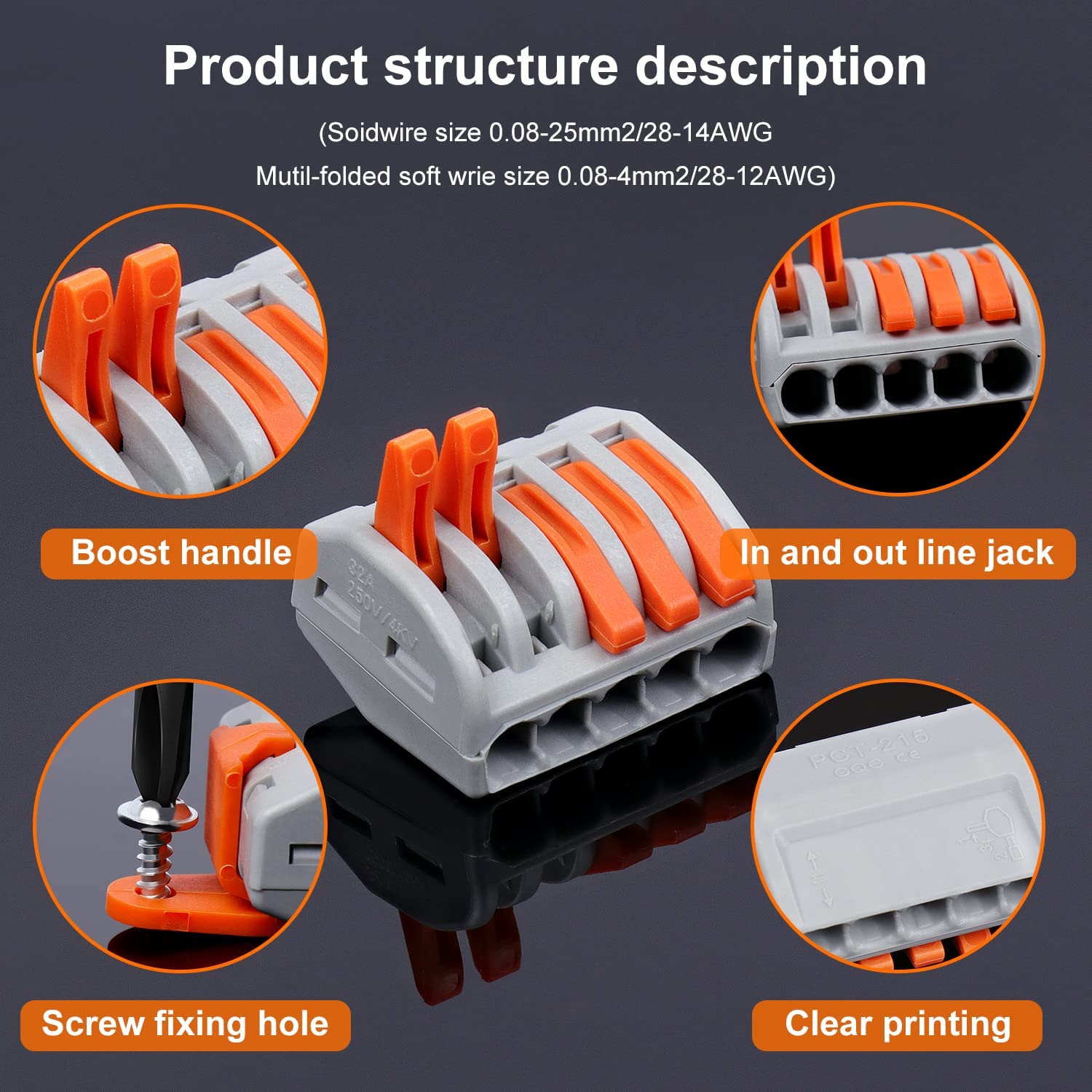 Zhushan 213 3-port lever connector for small wiring tasks