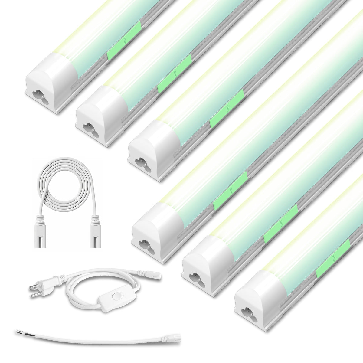 Zi-ZOHNSON 6-pack dimmable 4ft LED shop lights kit for versatile workshop illumination.