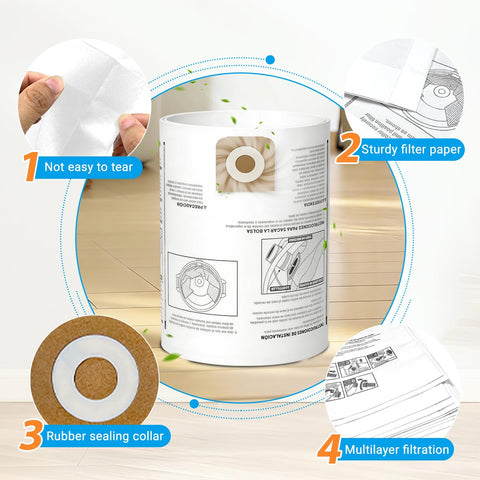 Zibopon CMXEVBE18595 bag compatibility for Craftsman 16 gal vacs.