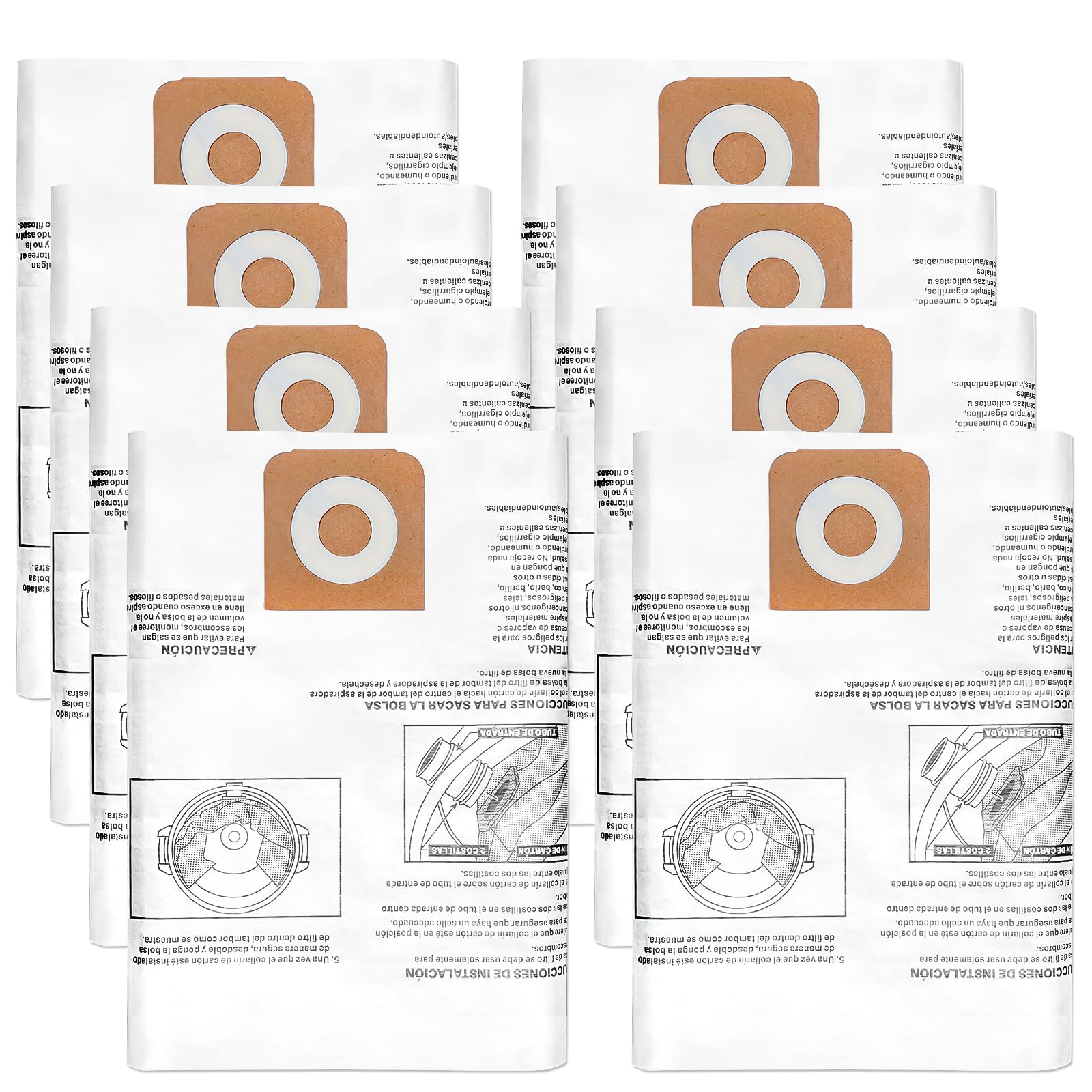 Zibopon CMXZVBE38749 dust bag close-up with secure seal.