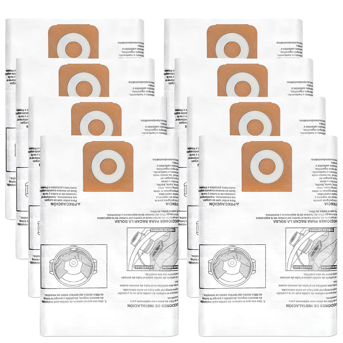 Zibopon CMXZVBE38749 dust bag close-up with secure seal.