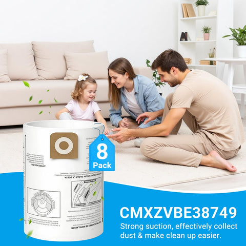 Zibopon CMXZVBE38749 replacement bags overview for Craftsman vacs.