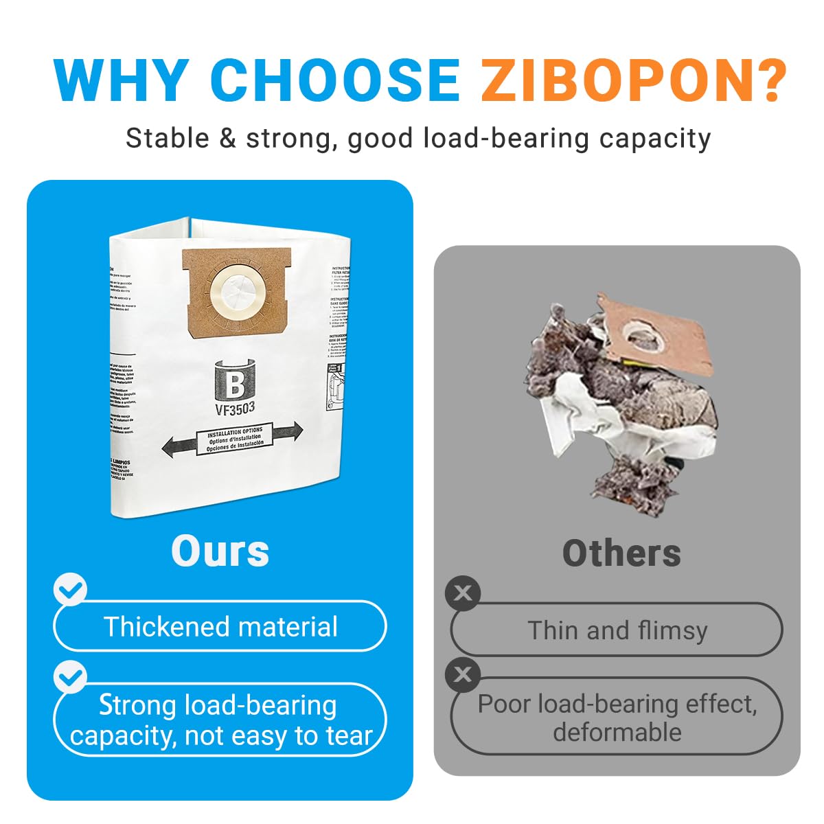 Zibopon VF3503 value pack provides cost-effective replacements.