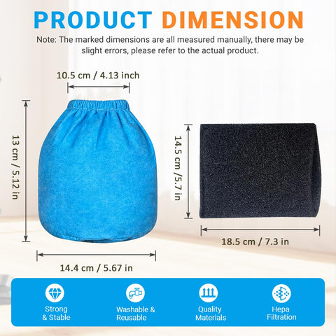 VFF21 foam filter absorbing liquids to protect the motor