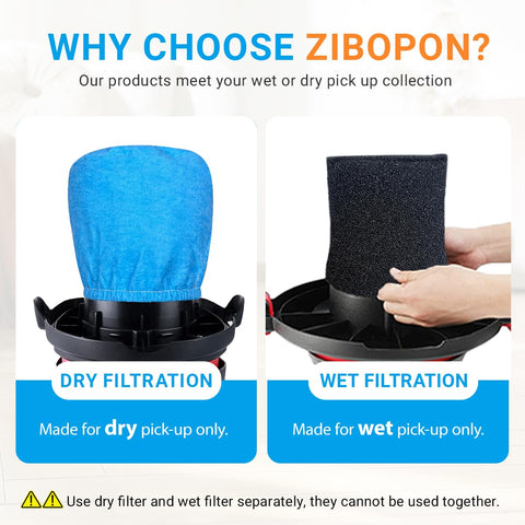 Zibopon VFF21 wet foam filter included for liquid pickups