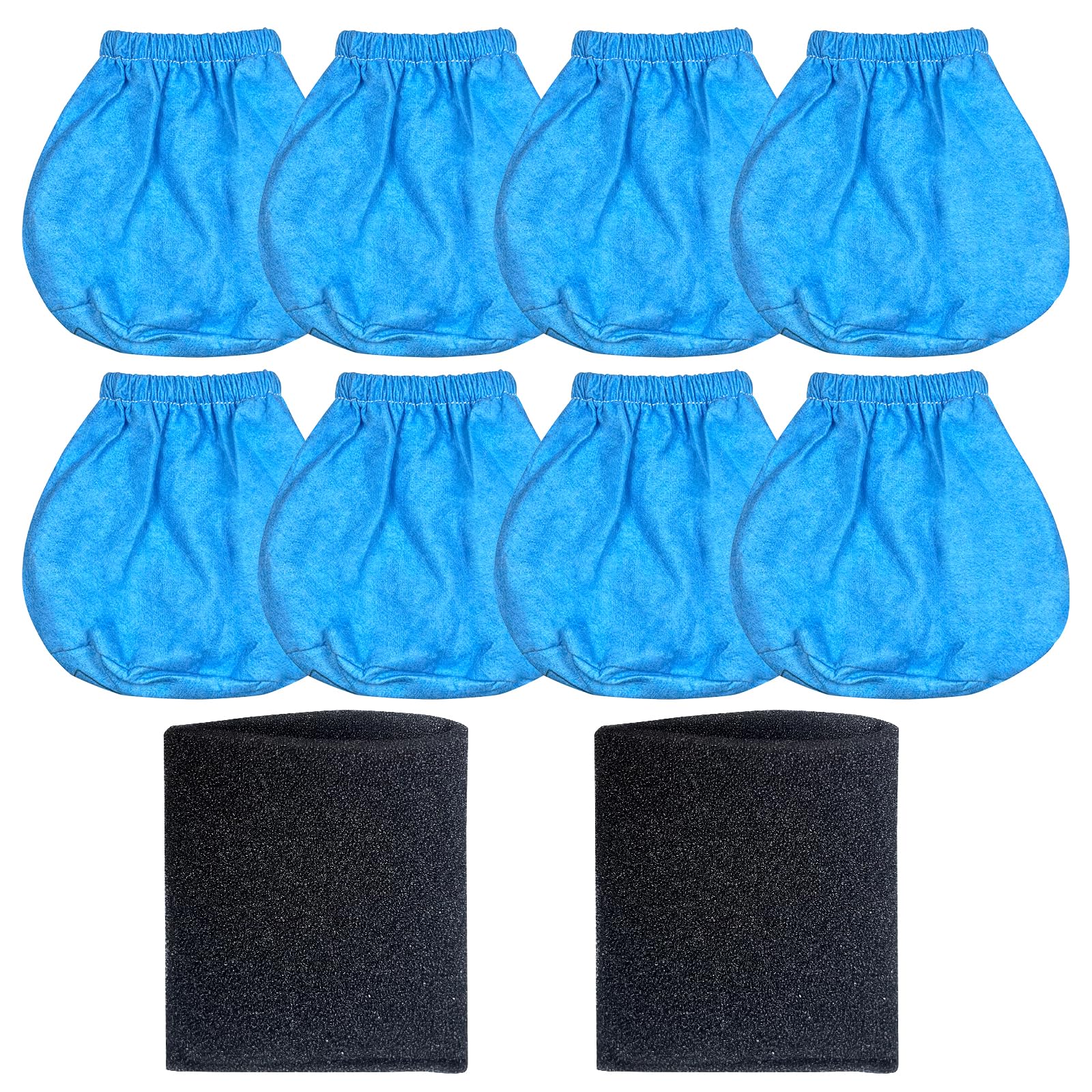 Zibopon VRC2 cloth filter 8-pack for Armor All and Vacmaster vacuums