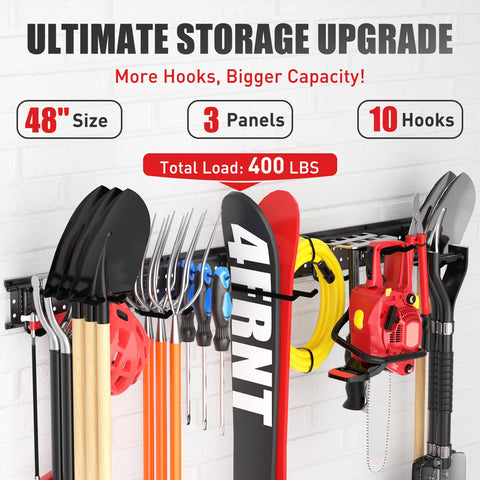 ZICANYCO carbon steel construction provides durable storage for heavy garage tools.
