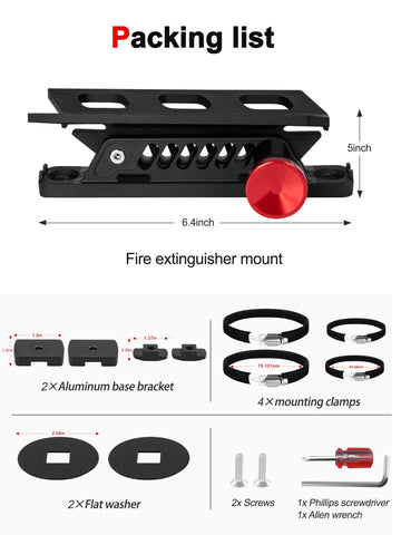 ZIDIYORUO durable mount with rubber cushions protects the extinguisher