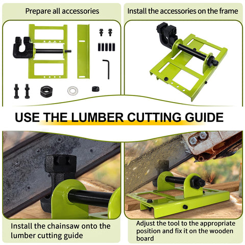 Zihvfzu vertical cutting groove simplifies aligning the chainsaw for clean boards