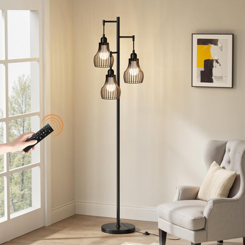 Ziisee dimmable floor lamp with remote control enhances ambient lighting in any living space
