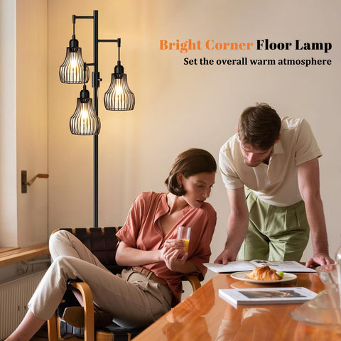 Ziisee sturdy base prevents tipping, keeping the tall lamp stable in busy spaces.