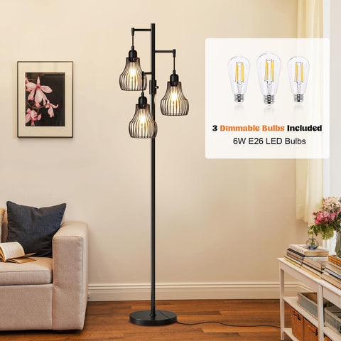 Ziisee three LED bulbs included deliver bright, energy-efficient illumination for reading.
