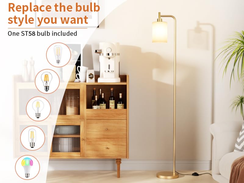 Ziisee frosted shade diffuses light for a soft glow.