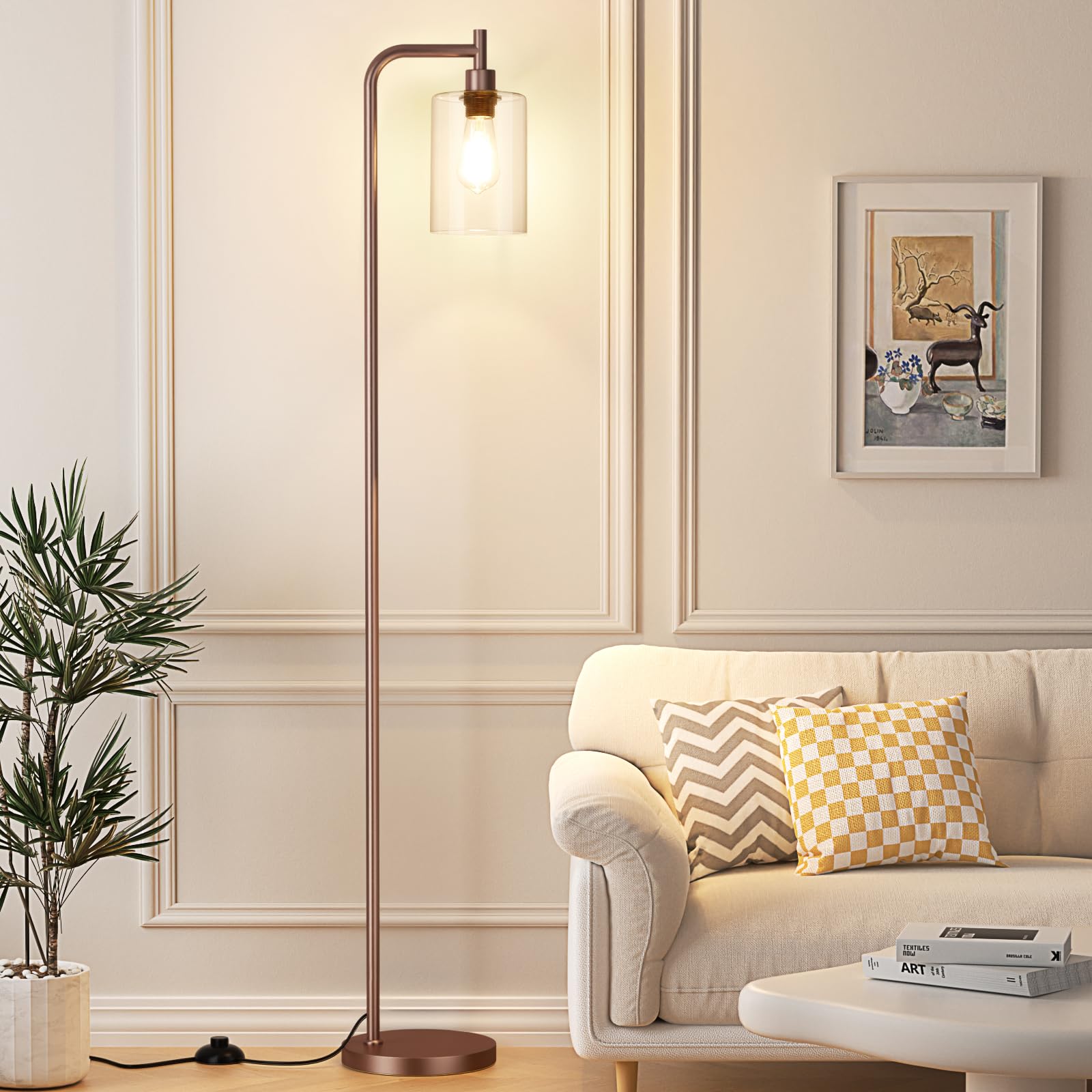 Ziisee floor lamp 64-5inch tall provides tall lighting for lounges and corners.