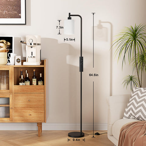 Ziisee black tall lamp complements modern bedrooms or offices
