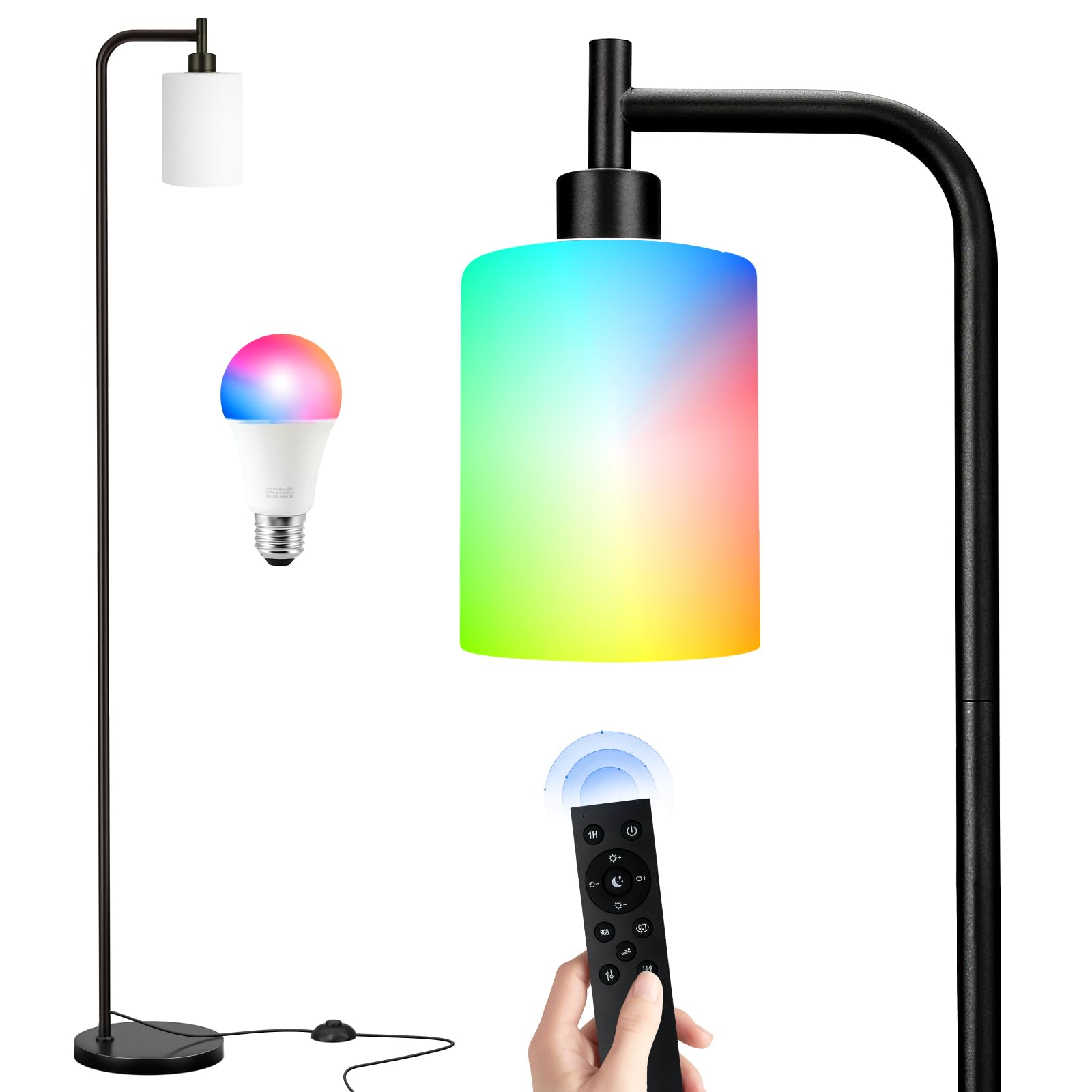 Ziisee floor lamp offering 3 color temperature options from warm to cool light