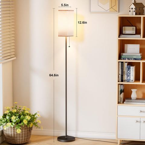 Ziisee floor lamp in a cozy bedroom setup