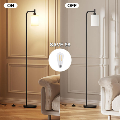 Ziisee floor lamp with replaceable LED bulb allows customizable warmth and brightness.