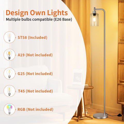 Ziisee tall industrial design adds height and presence in any room.