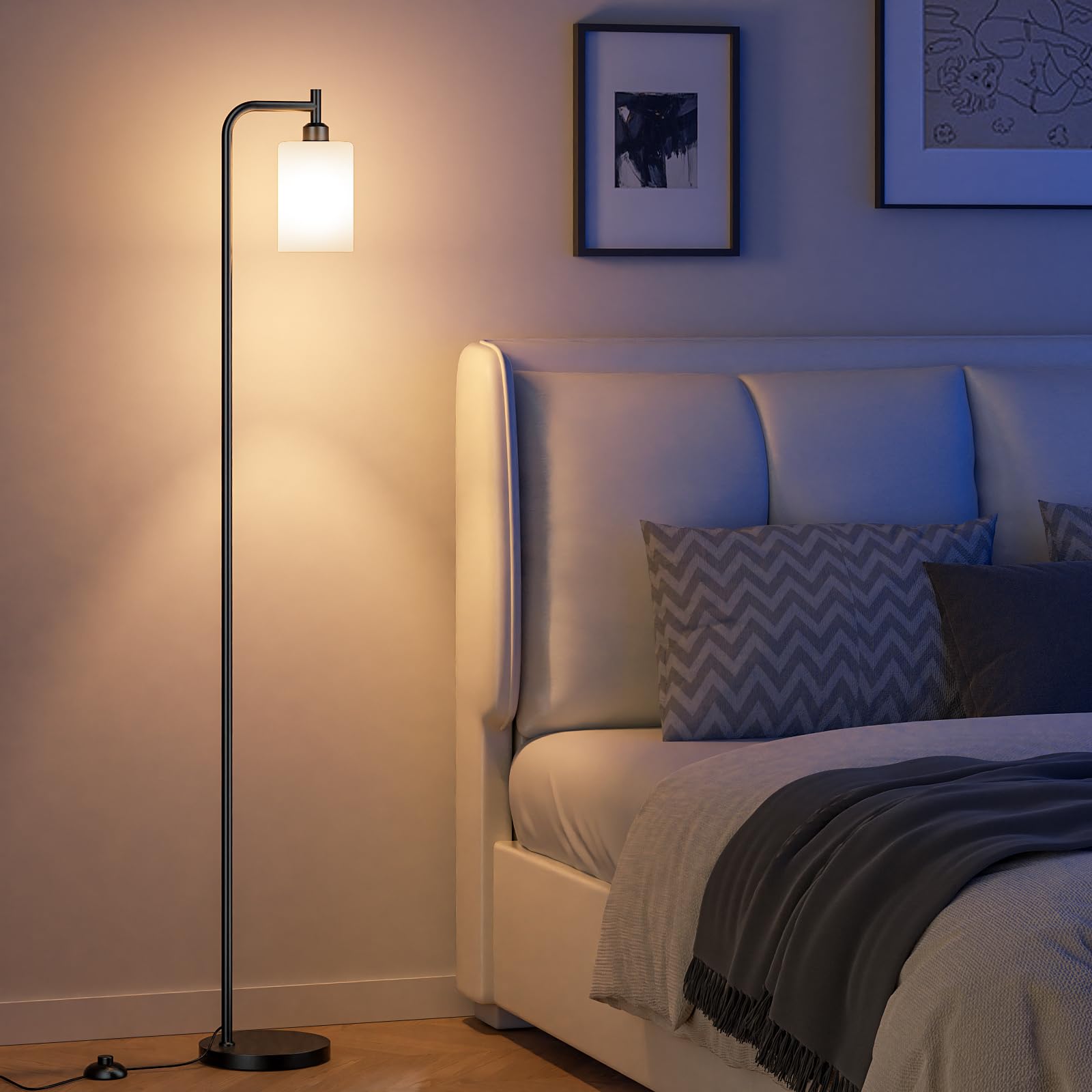 Ziisee white glass shade adds modern decor appeal
