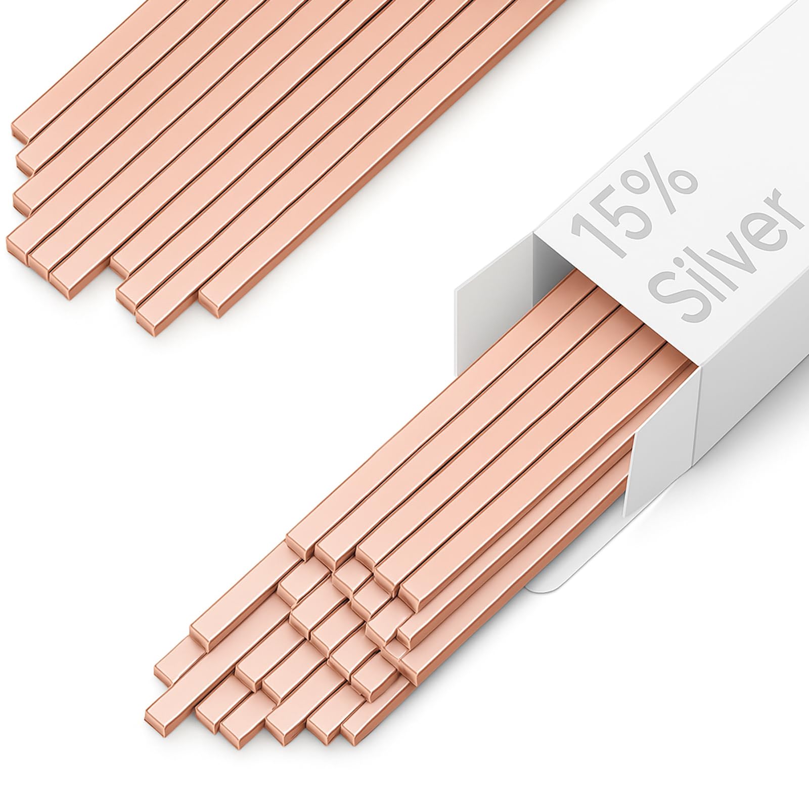 ZILAMGOO 40 sticks 15% silver brazing rod for HVAC joints with strong, durable seals.