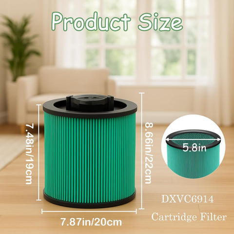 ZILAMGOO pleated design filter for improved airflow and reduced clogging