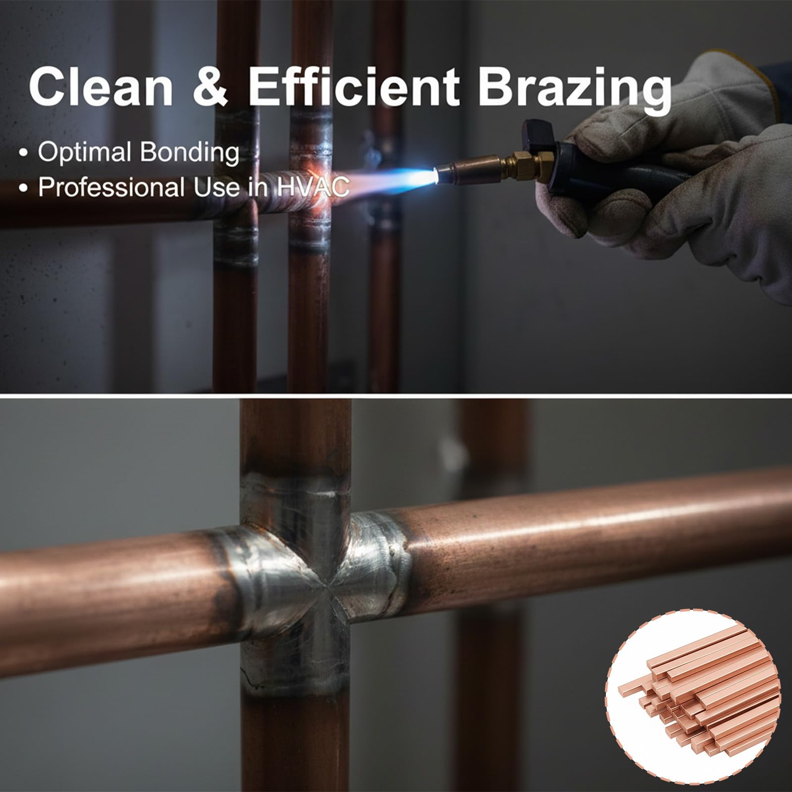 ZILAMGOO 10-inch rods fit standard HVAC repair tasks in various units.