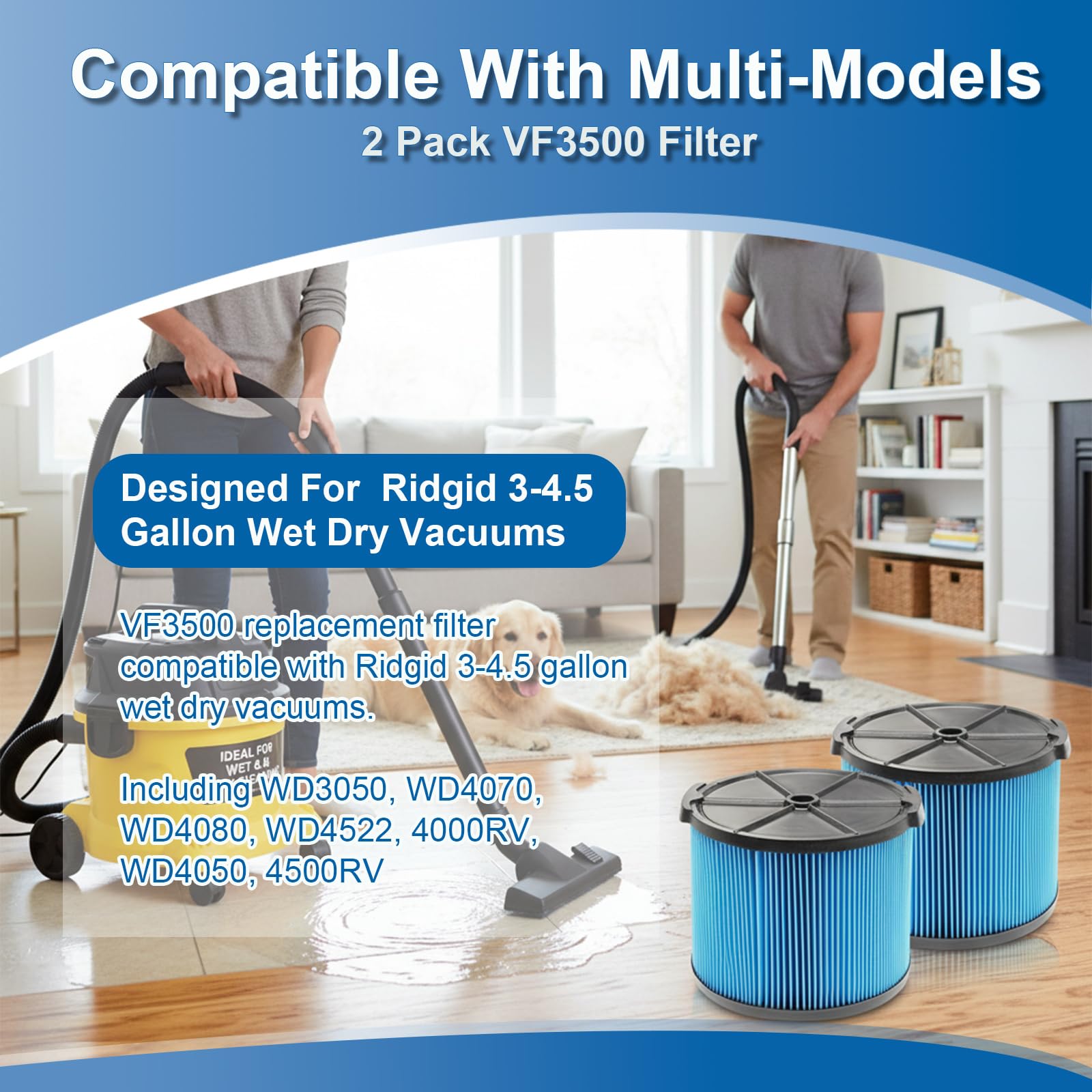 ZILAMGOO VF3500 filter for WD4070 delivers strong suction and easy replacement