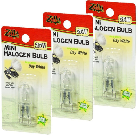 Zilla mini halogen bulb 25W front view for reptile lighting and warmth