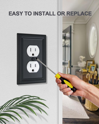 ZILLSEA black wall plate installed for a clean look.