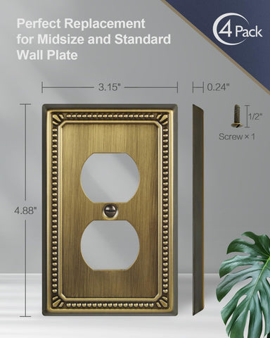 ZILLSEA decorative plate compatible with dimmers, toggles, and GFCI outlets.