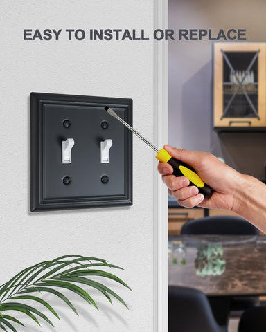ZILLSEA decorative switch cover black lifestyle shot for modern interiors