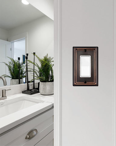 ZILLSEA aged bronze outlet cover enhances decor with durable steel build